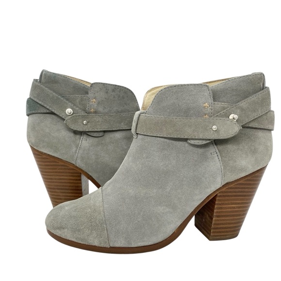 Rag and Bone Harrow Ankle Boots Suede Leather Booties - Picture 1 of 8